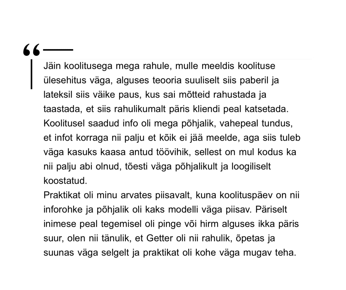 Koolitus "KULMUDE MEISTRIKLASS"