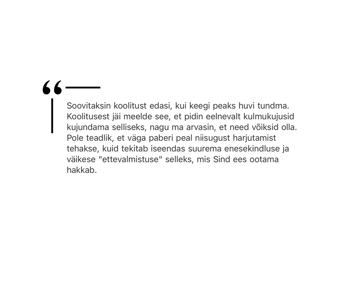 Koolitus "KULMUDE MEISTRIKLASS"