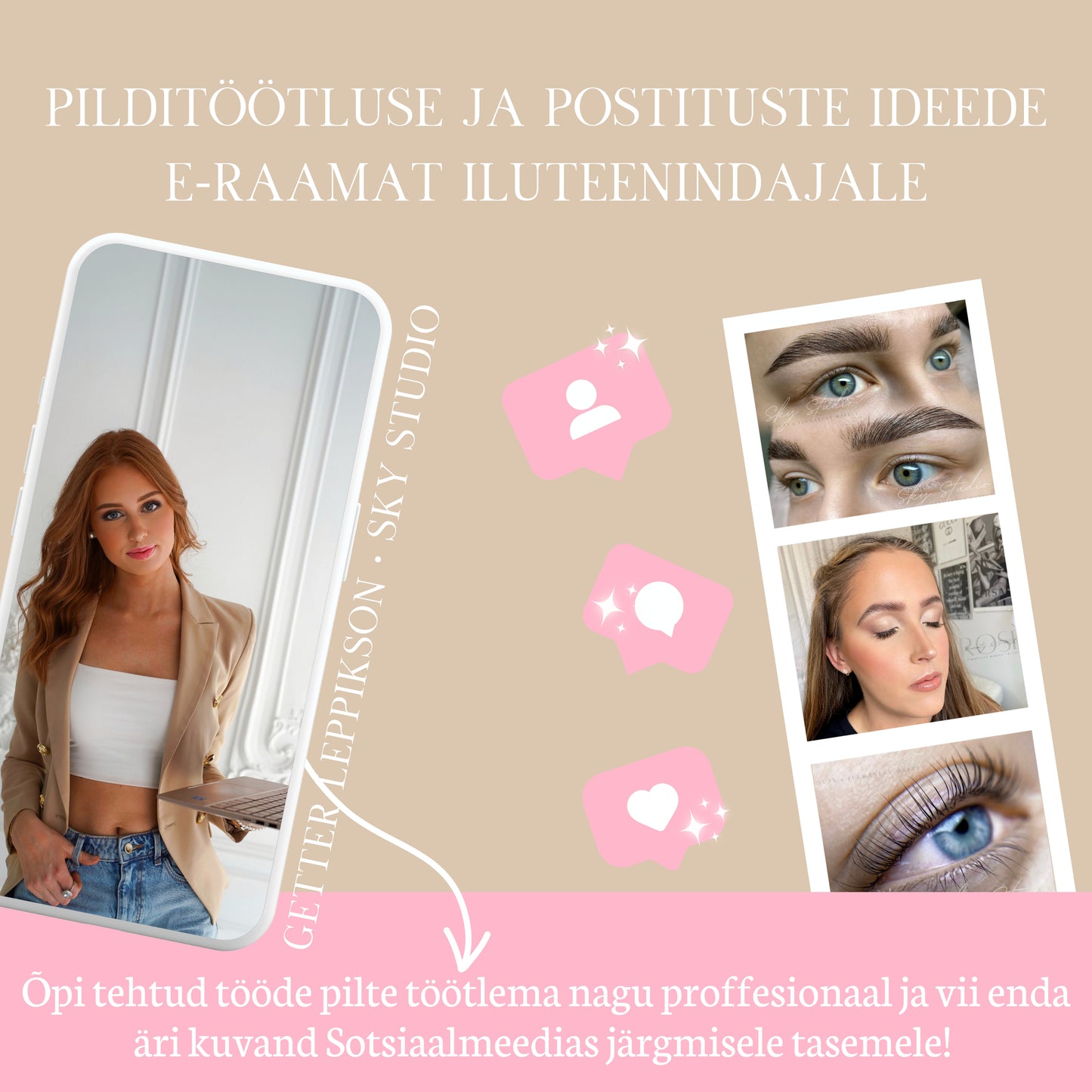 Pilditöötluse ja postituste ideede E-Raamat Iluteenindajale