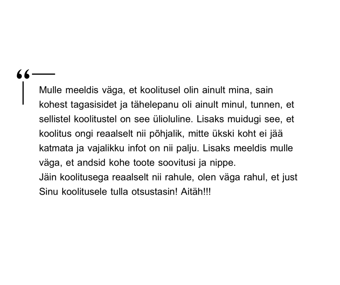 Koolitus "KULMUDE MEISTRIKLASS"
