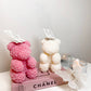 Sculpture candle "Rose TeddyBear"