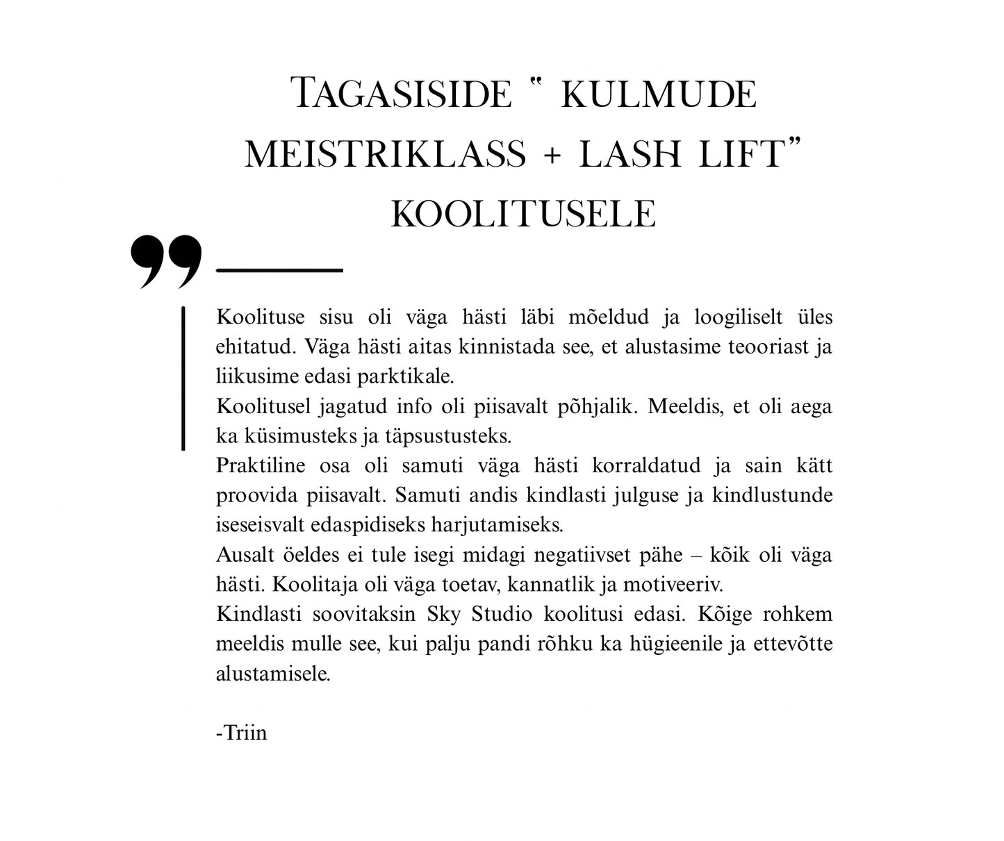 Lash Lift - Ripsmete lamineerimise koolitus