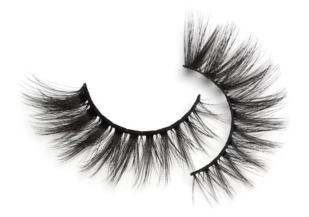 Natural hair strip eyelashes